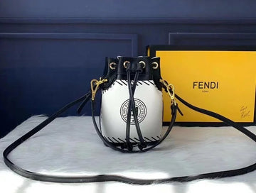 Fendi MON Tresor Leather Bucket Bag