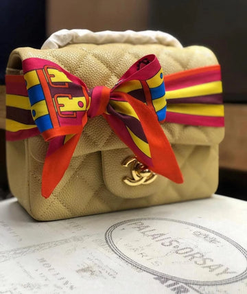 Chanel Flap Bags For Women With Silk Scarf – 7 Colors