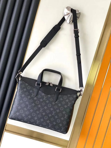Louis Vuitton Explorer Office Black Canvas Briefcase