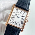 TANK SOLO QUARTZ GOLD CASE CALF SKIN