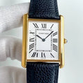 TANK SOLO QUARTZ GOLD CASE CALF SKIN