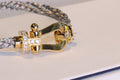 FORCE 10 HALF DIAMOND GREY CORDERI GOLD LARGE MODEL