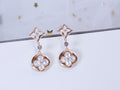 STAR AND SUN PINK GOLD MOP DROP EARRINGS