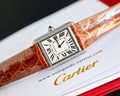 TANK MUST SMALL STEEL DIAMOND BEZEL LEATHER STRAP EWHITE DIAL