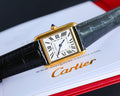 TANK MUST SMALL GOLD LEATHER STRAP WHITE DIAL