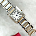 TANK FRANCAISE 28 GOLD STEEL WHITE DIAL