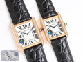 TANK SOLO PINK GOLD DIAMOND BEZEL CROCODILE LEATHER