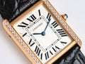 TANK SOLO PINK GOLD DIAMOND BEZEL CROCODILE LEATHER