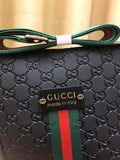 GG CROSSBODY BLACK RED LEATHER