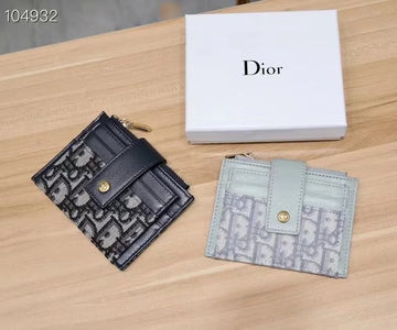 Lady Dior Leather Card Wallet