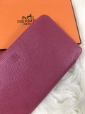 HM SILK'IN CLASSIC WALLET 20 BURGUNDY GRAINED CALFSKIN