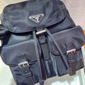 SMALL BACKPACK 28 IN BLACK PARACHUTE FABRIC