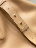TRIANGLE HANDLE BAG 31 IN CIDER BROWN LAMBSKIN
