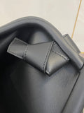 TRIANGLE HANDLE BAG 31 IN BLACK LAMBSKIN