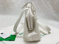 TRIANGLE HANDLE BAG 31 IN WHITE LAMBSKIN