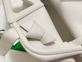 TRIANGLE HANDLE BAG 31 IN WHITE LAMBSKIN