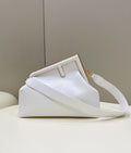 FENDI FIRST SMALL 32 IN WHITE NAPPA LEATHER BAG GOLD HARDWARE
