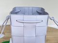 SMALL CASSETTE BUCKET 18 IN PALE PURPLE CALFSKIN
