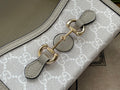 GG HORSEBIT 1955 MINI 18 BAG WHITE CANVAS AND BEIGE CALFSKIN