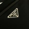 SQUARE BAG 28 IN BLACK RE-NYLON AND SAFFIANO LEATHER TRIM