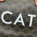 TRAVEL BAG 50 IN BLACK TRIOMPHE CANVAS WITH CAT PRINT