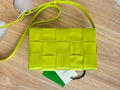 SMALL CASSETTE 23 IN VOLT GREEN CALFSKIN