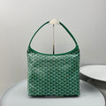 HOBO BOHÈME 34 IN GREEN GOYARDINE CANVAS AND CALFSKIN