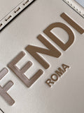 Fend Mini Sunshine Shopper Bag 18 White Leather