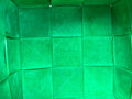 SMALL CASSETTE BUCKET 18 IN WHITE AND GREEN LINING CALFSKIN