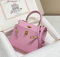 KELLY MINI 20 BAG IN BABY PINK CALFSKIN WITH GOLD HARDWARE