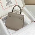 KELLY MINI 20 BAG IN LIGHT BROWN CALFSKIN WITH GOLD HARDWARE