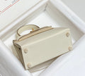 KELLY MINI 20 BAG IN WHITE CALFSKIN WITH GOLD HARDWARE
