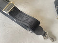 FENDI ROMA 22 CLUTCH BAG IN DARK GREY FF CALFSKIN SILVER HARDWARE WITH WHITE LOGO