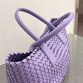 SMALL CABAT 32 IN PERIWINKLE PURPLE LAMBSKIN