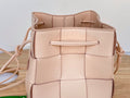 SMALL CASSETTE BUCKET 18 IN LIGHT PINK CALFSKIN