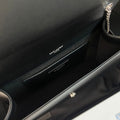 KATE TASSEL 24 BLACK CALFSKIN WITH SILVER LOGO