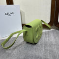 FOLCO CUIR TRIOMPHE 18 IN INCHWORM GREEN CALFSKIN