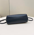 FENDI FIRST SMALL 26 BLACK LEATHER BAG WITH EXOTIC DETAILS