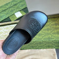 INTERLOCKING G MULE IN BLACK CALFSKIN