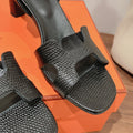 HOLY 75 SANDAL IN BLACK GRAINED CALFSKIN