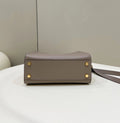 FENDI PEEKABOO 27 IN CAMEL BROWN CALFSKIN WITH GOLD HARDWARE