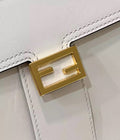 FENDI PEEKABOO MINI 23 BAG IN WHITE CALFSKIN WITH GOLD HARDWARE