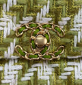 SMALL FLAP BAG 26 IN LIGHT GREEN MIX WHITE TWEED SILVER AND GOLD CHAIN