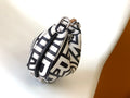 FENDIGRAPHY MINI 16 IN WHITE MIX BLACK SMOOTH CALFSKIN SILVER HARDWARE