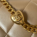 Flap Bag 20cm Gold Lambskin Gold Hardware