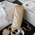 Flap Bag 20cm Gold Lambskin Gold Hardware