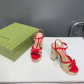 GG 105 HIGH HEEL SANDAL CRIMSON STRAW