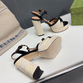 GG 105 HIGH HEEL SANDAL CREAM STRAW