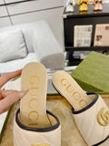 GG EXCLUSIVE SLIDE SANDAL IVORY CALFSKIN