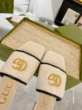GG EXCLUSIVE SLIDE SANDAL IVORY CALFSKIN